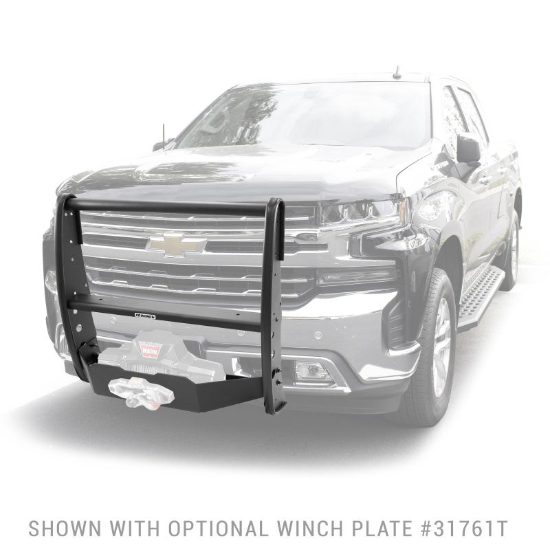 Chevrolet Silverado 1500 Grille Guard - Front - Go Rhino - 3000 Extreme Series StepGuard - Textured Black - `19-`20